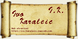Ivo Karaleić vizit kartica